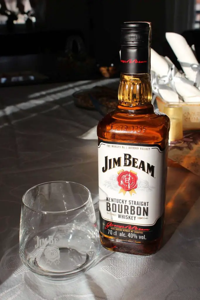 Bottle of jim beam whiskey brands.