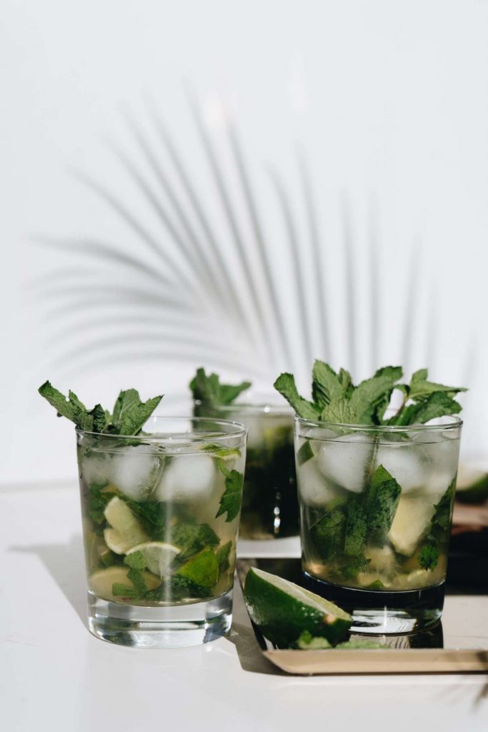 Side view of mojito cocktail - cocktail hammer - great mojito recipe