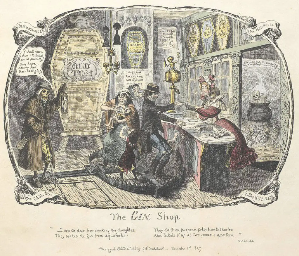 The gin shop a satirical sketch on the dangers of drinking alcohol