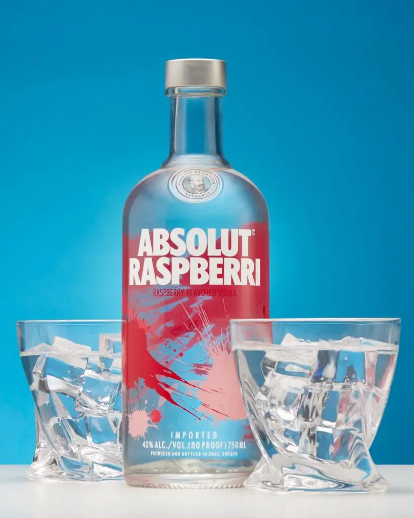 Absolute raspberri flavored vodka