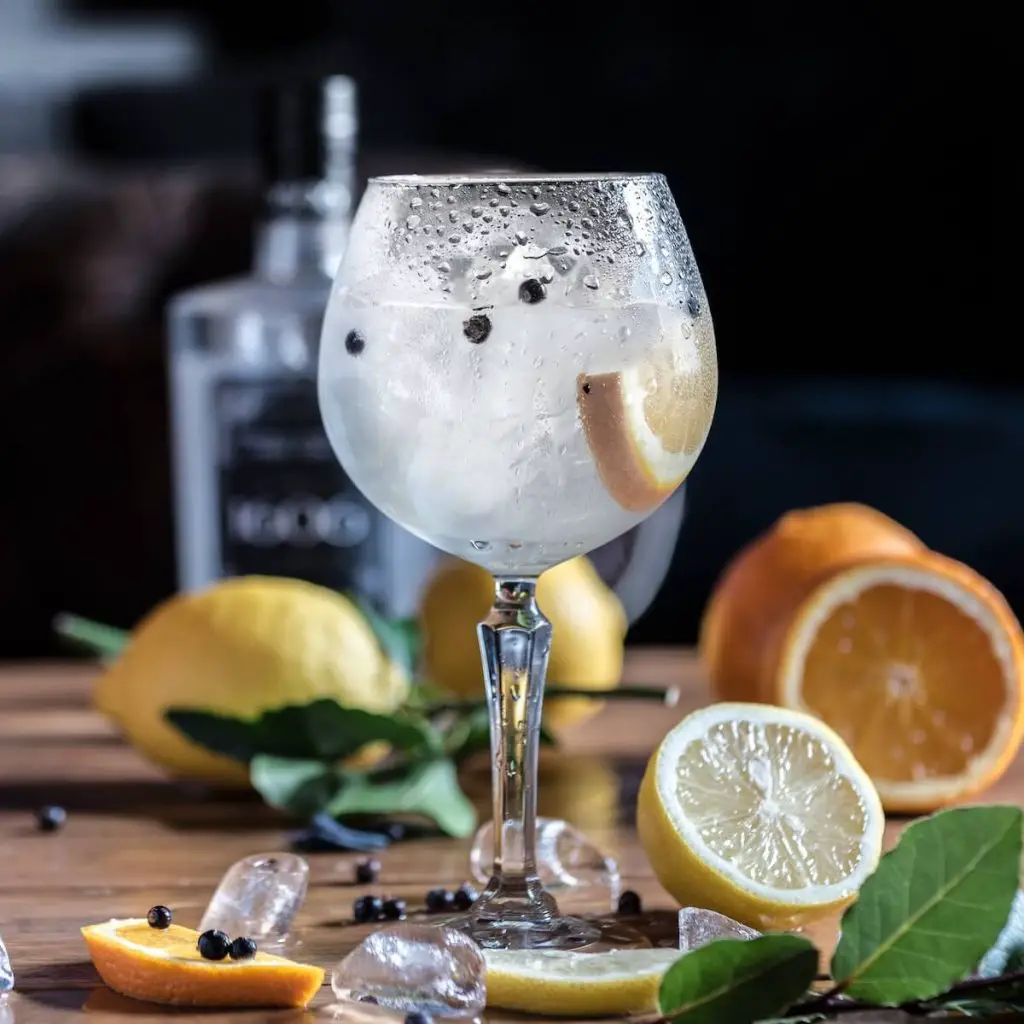 Gin cocktail with lemon