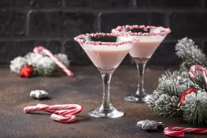 Candy Cane Martini Cocktails