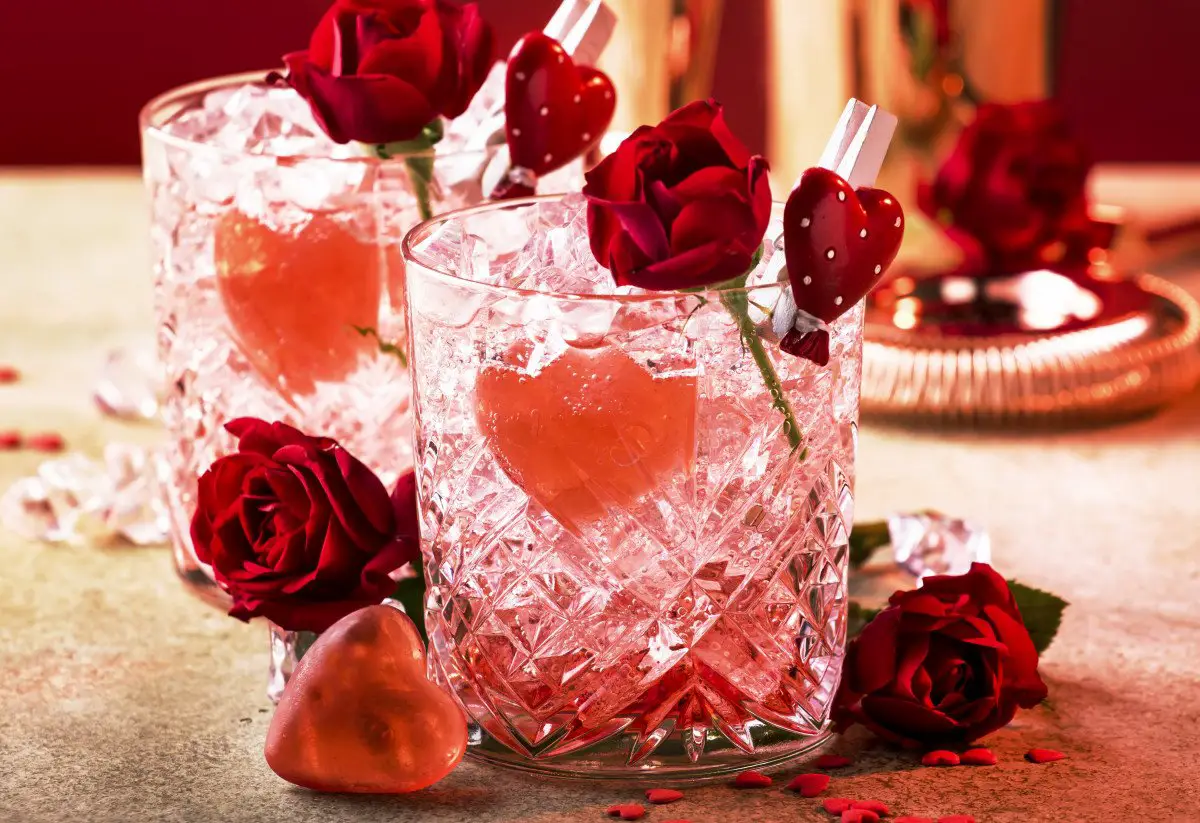 Valentine S Day Cocktail With Roses