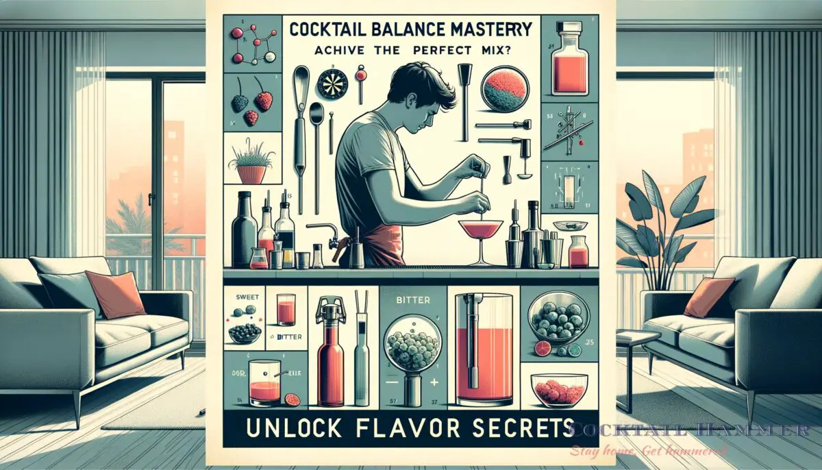 Featured image for a blog post called cocktail balance mastery achieve the perfect mix unlock flavor secrets.