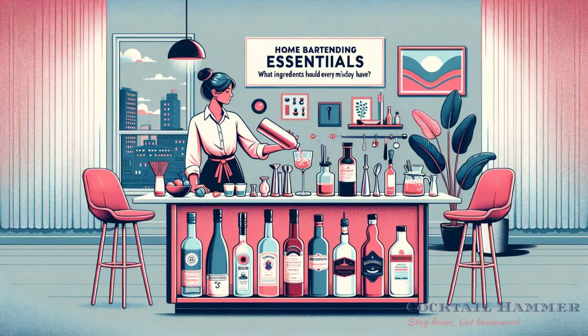 Featured image for a blog post called home bartending essentials what ingredients should every mixologist have .