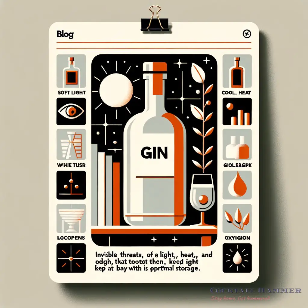 Supplemental image for a blog post called 'gin shelf life: how long does an opened bottle last? Master preservation'.